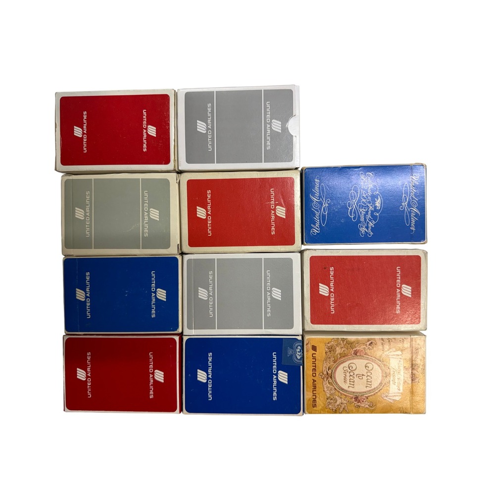 Vintage United Airlines Playing Cards Lot 11 Decks